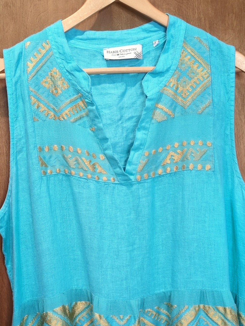 Haris Cotton 100% Linen Maxi Dress Size XL - Picture 2 of 8